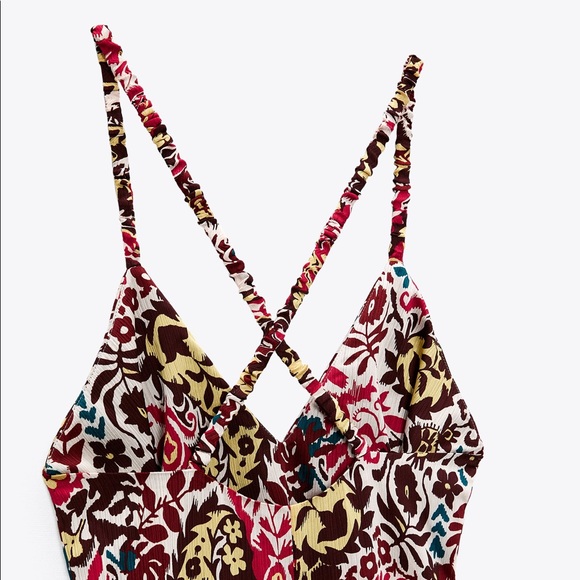 ZARA OVERSIZED FLORAL PRINTED MAXI DRESS - XS - Picture 4 of 9